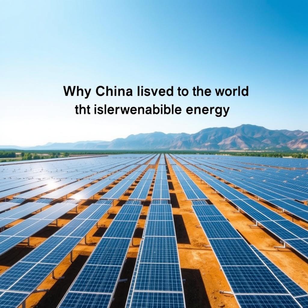 Massive solar farm in China demonstrating the country's leadership in renewable energy. - hero