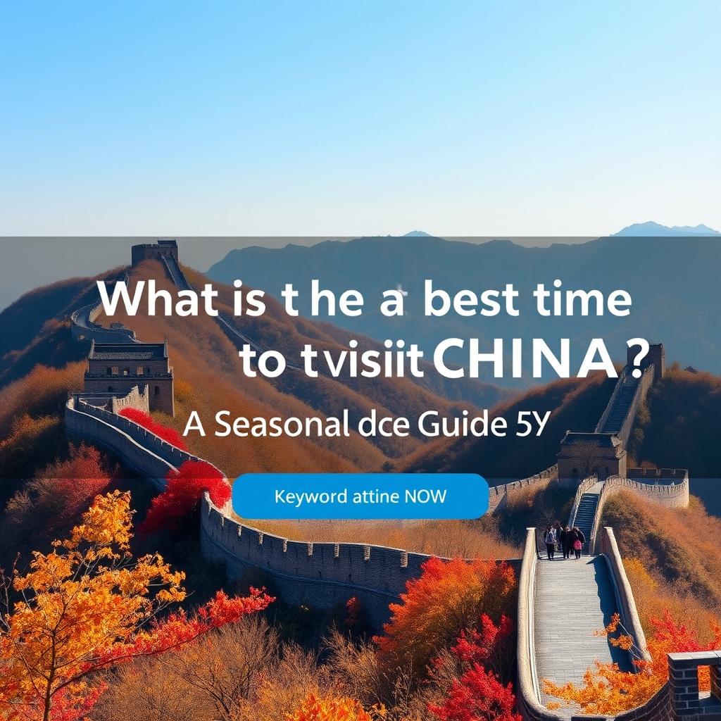 Autumn view of the Great Wall of China with colorful leaves and clear sky - hero